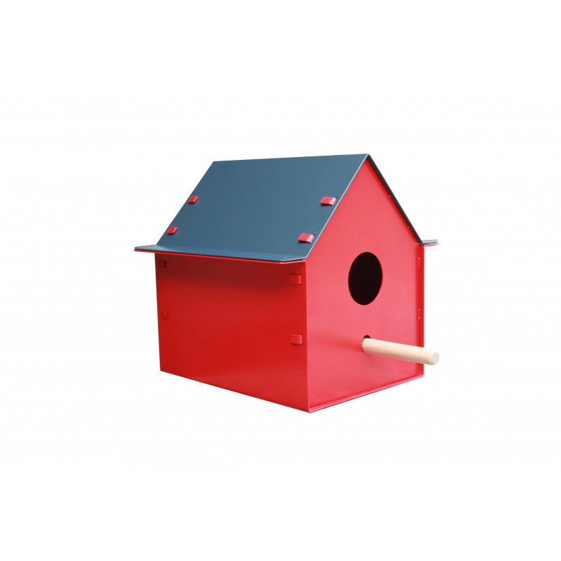 Une mini-maison en bois carrée à décorer pour faire un nichoir à oiseaux