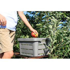 Caisse de rangement en plastique imitation bois 30 L (les 2)