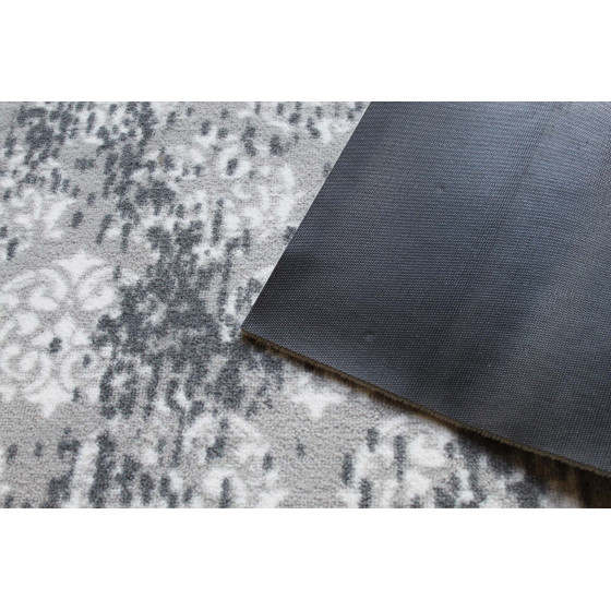 Tapis paillasson anti dérapant gris et blanc 66 x 110 cm