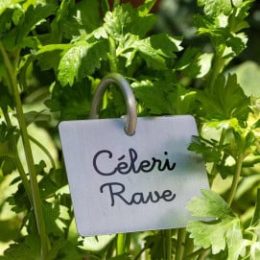 Etiquette de jardin en zinc et support à planter (les 2)