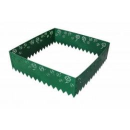 Bordure de jardin en plastique vert motif fleuri H 22 cm