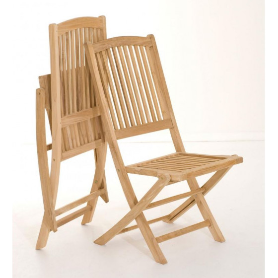 Table en teck extensible rectangulaire et 8 chaises de jardin