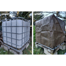 Filtre à couvercle IBC pour réservoirs d'eau de pluie avec sac filtrant  sans d