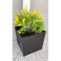 Pot de fleur cache gouttière noir