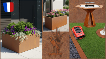 L'acier corten au jardin : bordures, bacs et déco extérieure...